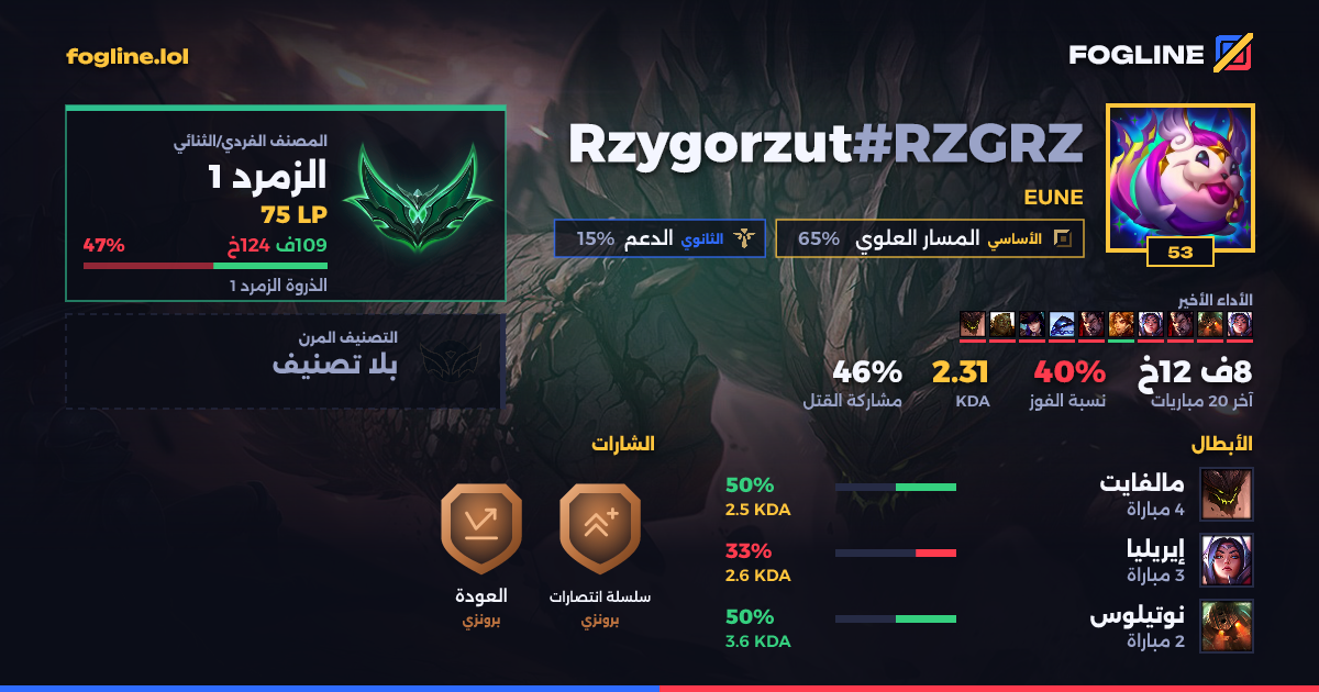 بطاقة المشاركة