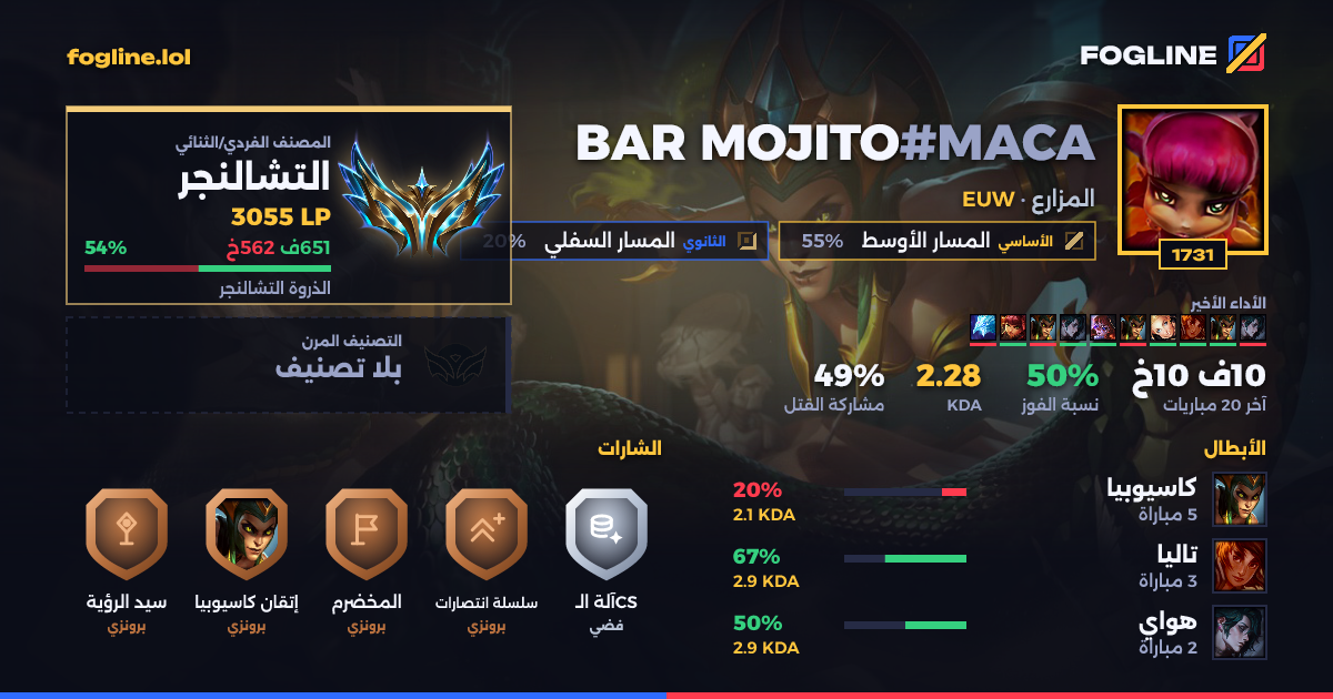 بطاقة المشاركة