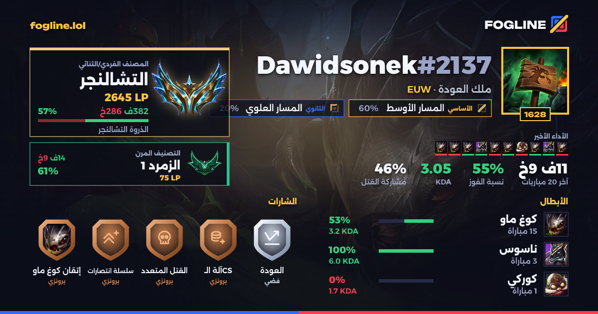 بطاقة المشاركة