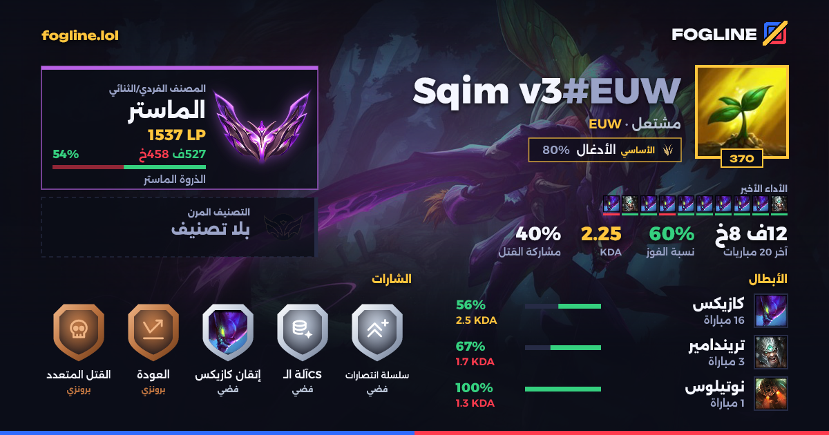 بطاقة المشاركة