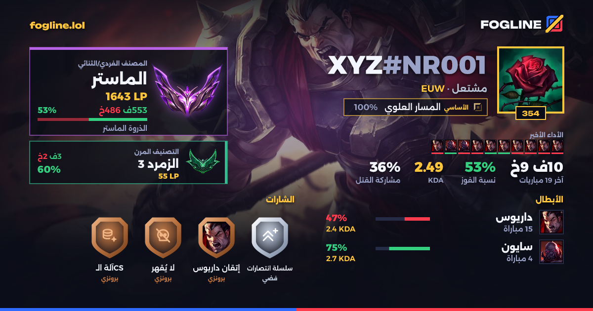 بطاقة المشاركة