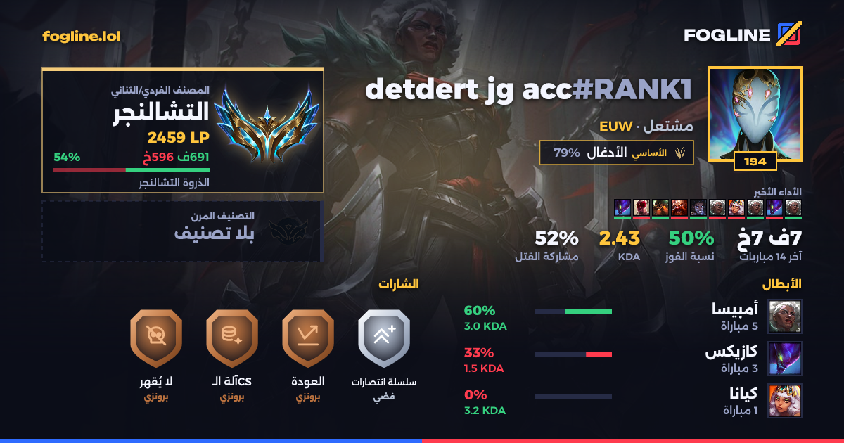 بطاقة المشاركة