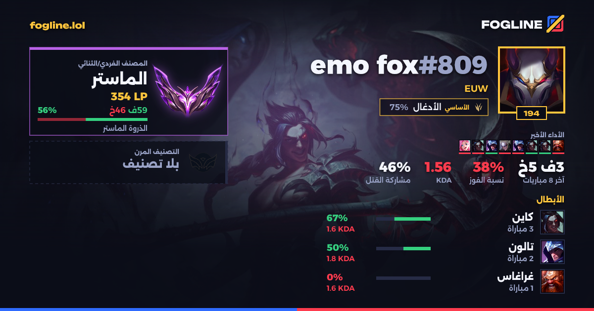 بطاقة المشاركة
