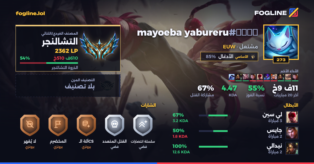 بطاقة المشاركة