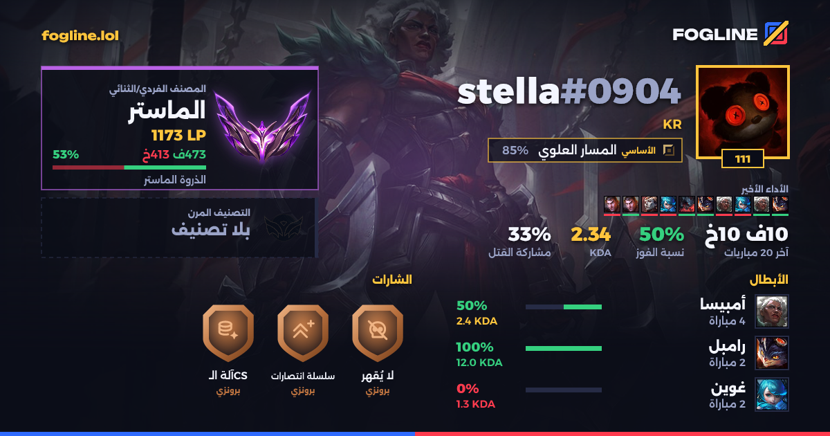 بطاقة المشاركة