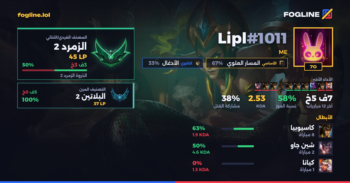بطاقة المشاركة