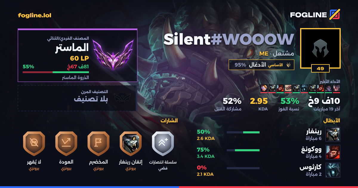 بطاقة المشاركة