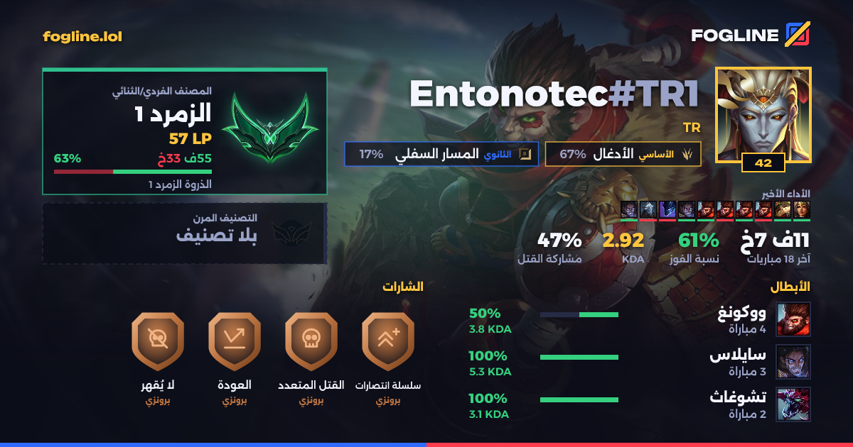 بطاقة المشاركة
