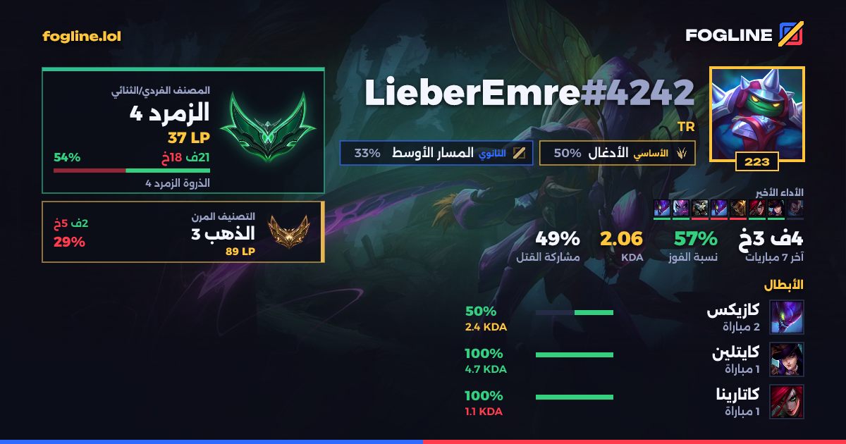 بطاقة المشاركة