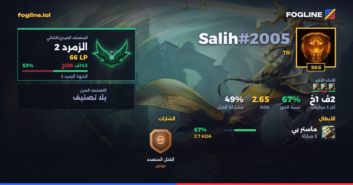بطاقة المشاركة