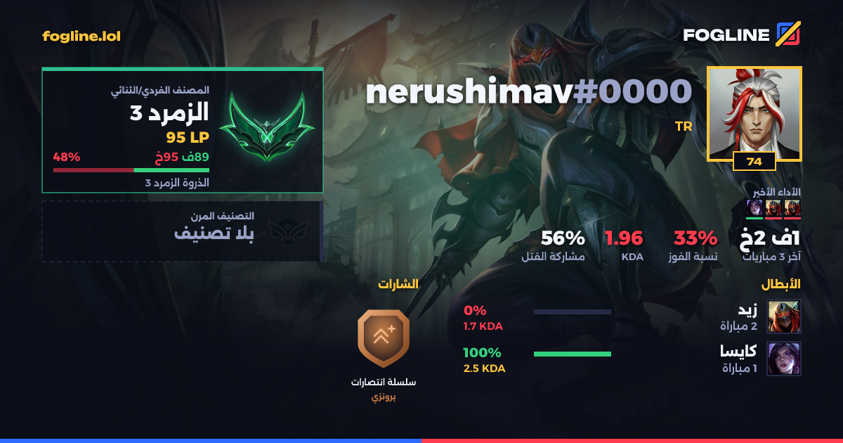 بطاقة المشاركة